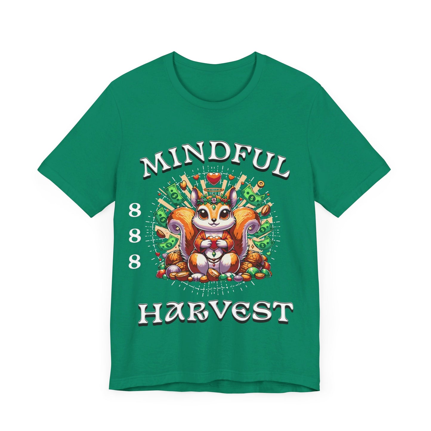 Squirrel Spirit Message/Angel Number 888 Jersey Style Short Sleeve Tee