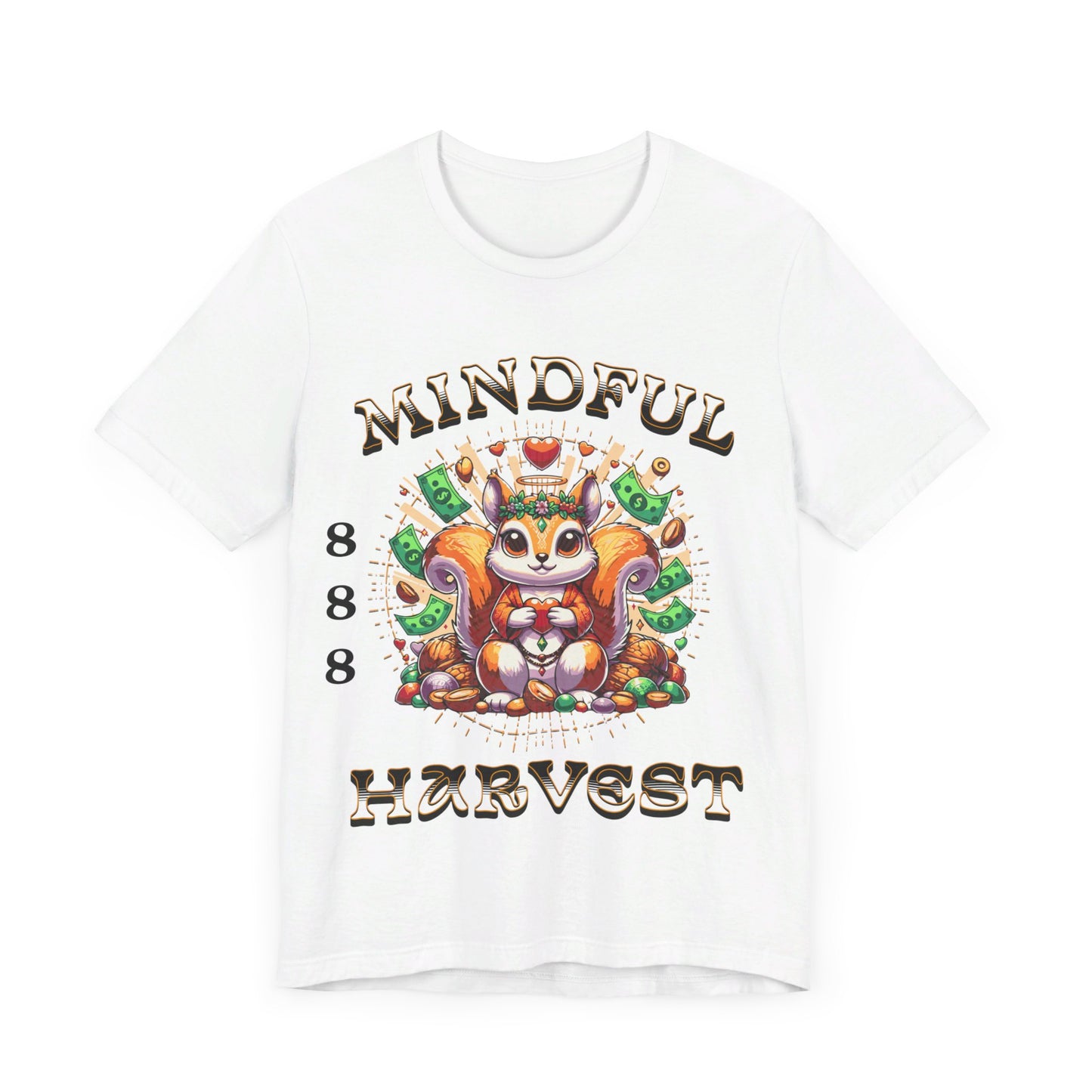 Squirrel Spirit Message/Angel Number 888 Jersey Style Short Sleeve Tee